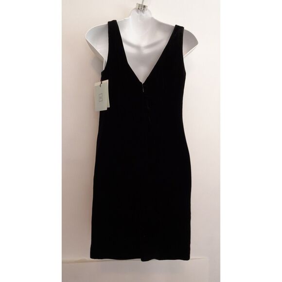 Theory Women's IWG Double V Dress B Black Ramona Velvet Sz S NWT 265 - Picture 8 of 12